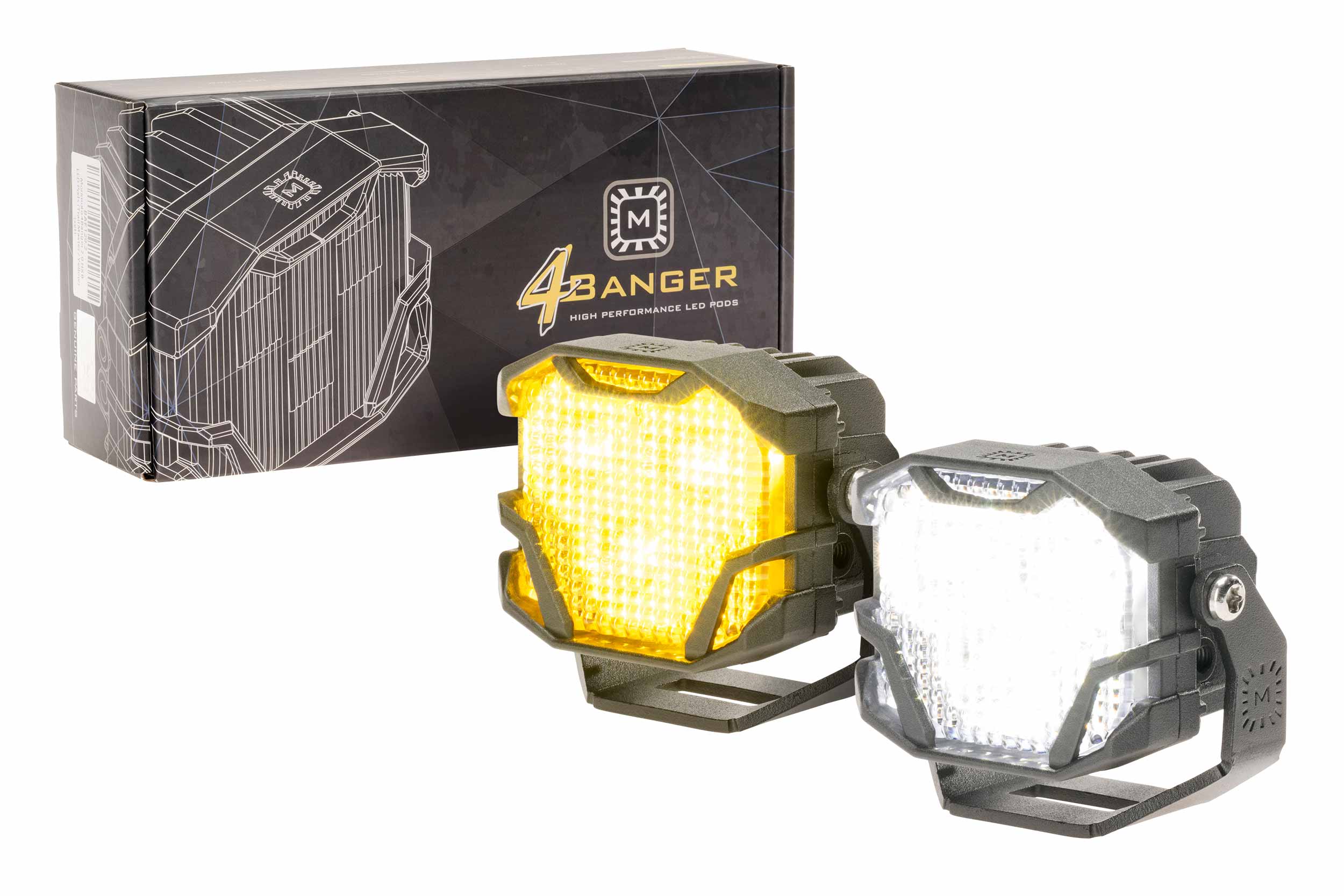 Morimoto 4Banger LED Pods: HXB Flood Beam | Maximum Width & Intensity